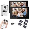 ANJIELO SMART Sistema videocitofonico a 2 fili dell'appartamento 1080P Camera 7 pollici Touch Monitor, kit videocitofono WiFi per la casa, rilevamento del movimento (1 bianco Campanello + 2 nero Monitor)
