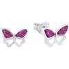 Amor Orecchini a bottone in argento Sterling 925, per bambine, a forma di farfalla, forniti in una confezione regalo per gioielli