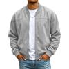 zinmave Giacca Uomo Invernale Autunnale Senza cappello Baggy Giacca | Casual Giubbotto, Abbigliamento Uomo， Con Zip, Lavoro, Running, Camera