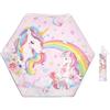 decalsweet Ombrello Pieghevoli Antivento Bambino,Ombrello Automatico da Sole con Strisce Riflettenti, Ombrello Piccolo Portatile Resistenti da Viaggio per Ragazzo e Ragazza