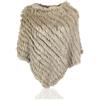 Uilor® Vera Pelliccia Coniglio Poncho In Pelliccia