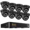 Anlapus 8CH 1080P DVR Kit Telecamera di Sicurezza Sorveglianza Esterna IP66 | Rilevamento IA di Persone e Veicoli, Avviso Istantaneo e App Gratuita, Accesso da Remoto, senza Disco Rigido