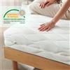 neu.haus Materasso in schiuma a freddo 90 x 200 cm, traspirante, adatto a chi soffre di allergie, rigido, con rivestimento sfoderabile, bianco