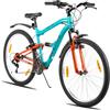 HH HILAND Hiland Mountain bike da 26 pollici con sospensioni complete per uomo, mountain bike a 21 velocità per uomo e donna, bicicletta con doppio freno a disco per uomo e donna, bici per adulti，verde/blu/nero