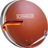 SCHWAIGER 203 Antenna satellitare SAT Sistema satellitare Antenna offset Braccio di supporto LNB Supporto per albero Antenna satellitare SAT Sistema satellitare Alluminio 74,5 x 84,5 cm Rosso mattone