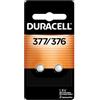 Duracell Batteria per orologio elettronico in ossido di argento 377, 1,5 Volt, 2 pezzi