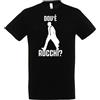 Handmade T-shirt con frase divertente dov'è calcio arbitro (Nero, S)