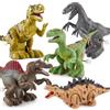 HYAKIDS Figure Dinosauri per Bambini, Dinosauro Giocattolo a Carica | Giocattoli Dinosauro Action Figure con Luci, Regalo per Ragazzi Ragazze 3 4 5 6 Anni