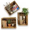 Teramico Fantastiche cassette di frutta vintage in legno in pratico set da 3 pezzi, ideali per la costruzione di mobili o per decorazioni (40 x 30 x 25 cm)