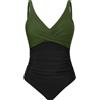 Tuopuda Costume da Bagno Intero Donna Sexy Scollo a V Costumi Interi da Mare Piscina Push Up Imbottito Reggiseno Costumi Bikini Un Pezzo Cross Spiaggia Beachwear