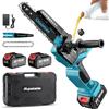 Supstable Mini Motosega a Batteria 1300W, 8/6 Pollici Motoseghe Elettrica Brushless 8000mAh, Oliatore Automatico, Tensione Catena Senza Attrezzi, Sega a Batteria per Potatura, Artigianato e Progetti