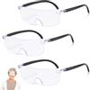 ChAusa 3 Pacco Occhiali da Lettura Uomo Donna Occhiali Luce Blu 150%、200%、300% Blue Light Glasses Occhiali Luce Blu Donna Aste Allungate e Ricurve,Anti Affaticamento per Computer Gioco Lettura