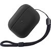 Teyomi Custodia compatibile con AirPods Pro 3 con cinturino da polso, Cover per Airpods Pro 3, Custodia per AirPods Pro 3 Generazione, Supporta la ricarica wireless(Nero)