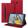 Auslbin Custodia per Samsung Galaxy Tab A 10.5 Pollici (SM-T590/SM-T595) 2018 Pelle PU Cover Tablet Case con Supporto Funzione (Rosso)