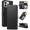Yunubeyii Cover Libro per Xiaomi Redmi Note 14 5G,Nero | Blocco RFID,Luxury PU Pelle,Portafoglio,Card Holder,Magnetic Phone Custodia,Kickstand,Protettiva,Antiurto