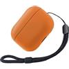 Teyomi Custodia compatibile con AirPods Pro 3 con cinturino da polso, Cover per Airpods Pro 3, Custodia per AirPods Pro 3 Generazione, Supporta la ricarica wireless(arancione)
