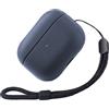 Teyomi Custodia compatibile con AirPods Pro 3 con cinturino da polso, Cover per Airpods Pro 3, Custodia per AirPods Pro 3 Generazione, Supporta la ricarica wireless(Blu scuro)