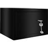 UISEBRT Cassaforte per mobili con serratura a doppia barba, cassaforte per chiavi, cassaforte con chiudibile, per casa, ufficio, hotel, 31 x 20 x 20 cm, colore nero