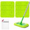 URAQT 6 Pezzi Panni Riutilizzabili per Swiffer Sweeper Mop, Cuscinetti in microfibra, Panni Cuscinetti per Mocio in Microfibra di Ricambio,Straccio Lavapavimenti per Pavimenti Asciutti/Bagnati, verde