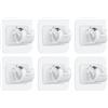 Ysimple 6PCS Ganci per Tende Senza Bucare,Trasparente Ganci Adesivi per Tende,Staffa Autoadesiva per Asta Tende,per Bastone Tenda o Portasciugamani Sospesi,per Soggiorno,Bagno,Camera da Letto(Bianco)