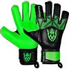 Keeperking - Guanti da portiere per bambini, ragazzi, adulti, senza salva dita, 4 mm, durevoli, in lattice, unisex