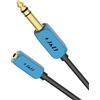 J&D Adattatore per Cuffie da 1/4 di Pollice a 3,5 mm, Cavo di Estensione Audio Stereo da 3,5 mm 1/8 di Pollice TRS Femmina a 6,35 mm TRS Maschio con Guscio in Lega di Alluminio Resistente, 0.31 M