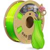 OVERTURE Filamento Seta PLA 1,75 mm Verde Neon 1kg Silk PLA | Monocolore -Finitura Setosa - Nasconde le Linee di Stampa - Estrusione Uniforme - Precisione ±0,02 mm - per Stampante 3D FDM