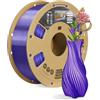 OVERTURE Filamento Seta PLA 1,75 mm Viola-1 1kg Silk PLA | Monocolore -Finitura Setosa - Nasconde le Linee di Stampa - Estrusione Uniforme - Precisione ±0,02 mm - per Stampante 3D FDM