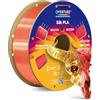 OVERTURE Filamento Seta PLA 1,75 mm Rosso-Oro 1kg Silk PLA Bicolore | Transizione bicolore - Riflessi luminosi serici - Estrusione uniforme - ±0,02 mm - per Stampante 3D FDM