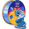 OVERTURE Filamento Seta PLA 1,75 mm Blu-Argento 1kg Silk PLA Bicolore | Transizione bicolore - Riflessi luminosi serici - Estrusione uniforme - ±0,02 mm - per Stampante 3D FDM