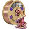 OVERTURE Filamento Seta PLA 1,75 mm Viola-Oro 1kg Silk PLA Bicolore | Transizione bicolore - Riflessi luminosi serici - Estrusione uniforme - ±0,02 mm - per Stampante 3D FDM