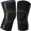 AOOWU Ginocchiera Ortopedica, 2 Pezzi Ginocchiera Stabilizzante di Supporto, Tutore Antiscivolo Fascia a Compressione, Sportiva Supporto per Artrite, Corsa, Lesioni dei Legamenti（M）