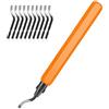 flintronic Sbavatore di Attrezzi Set, Sbavatura Strumento Universale con 10 Lame HSS 360 ° Lame di Sbavatura in Metallo Rotanti per Stampe 3D Tubi, Plastica, Alluminio, Rame, PVC e Acciaio