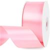 G2PLUS rG2PLUS Nastro Raso Rosa,40mmx22m Nastro Regalo Doppia Faccia in Poliestere | Nastro Decorativo per Confezioni Regalo,Matrimoni,Natale,Feste,Bouquet,Fiocchi,Cucito e Fai da Te