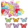 ZYEKIU 40 Pezzi Gemme di Diamanti Acrilici, Cristalli Decorativi Diamanti, Pietre Decorative Colore, Set di Gemme per Bambini per Fai da Te, Riempitivi per Vasi, Matrimoni Feste (Stile Farfalla)