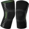 AOOWU Ginocchiera Ortopedica, 2 Pezzi Ginocchiera Stabilizzante di Supporto, Tutore Antiscivolo Fascia a Compressione, Sportiva Supporto per Artrite, Corsa, Lesioni dei Legamenti（S）