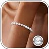 Chriscoco Bracciale Donna Chiusura in Argento 925 Regolabile Bracciali | Placcato Argento,Impilabile Bracciale Tennis,Braccialetti in Zircone,Gioielli per Donna Ragazza
