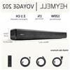 LTPRTZ Soundbar compatta - Audio per TV - Ideale per guardare film - Subwoofer integrato - 58,6 centimetri - Colore nero
