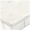 Casatex | Topper Bed Memory Foam con rivestimento all'Aloe Vera sfoderabile, altezza 4 cm - Sovramaterasso, Correttore materasso Antiacaro e Certificato | Matrimoniale 160x190 cm
