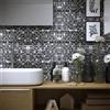 Leroy Merlin Piastrella Mosaico in pietra Acero Tes15 nero e argento L 30 x L 30cm x Sp. 8 mm, 11 pezzi