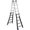 GIERRE Scala multiposizione GIERRE Serie 7 in alluminio 4 + 4 gradini portata massima 150 kg EN 131 per lavori fino a 6.04 m