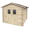 Leroy Merlin Casetta da giardino in legno abete 2.5 x 2.5 m, superficie esterna 6.15 m² e spessore parete 19 mm, con pavimento e porta a due ante