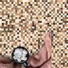 STON Piastrella Mosaico in pietra Astros marrone e beige lucido L 30 x L 30cm x Sp. 8 mm, 10 pezzi