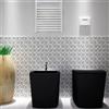 STON Piastrella Mosaico in ceramica bianco lucido L 30 x L 36cm x Sp. 15 mm, 8 pezzi