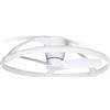 MANTRA Ventilatore da soffitto LED Nepal WiFi con pale invisibili bianche, struttura bianca, ø 75 cm silenzioso con telecomando MANTRA