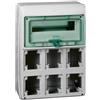 Schneider Electric Quadro elettrico vuoto a parete SCHNEIDER ELECTRIC 12 moduli 6 prese IP65 in TPE bianco