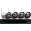 ISIWI Kit di videosorveglianza da interno / esterno senza fili connesso ISIWI K1N8BF2MP 4 telecamere, nero