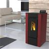 LVZ Stufa a pellet ventilata LVZ Gioia 7 KW bordeaux