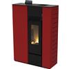 LVZ Stufa a pellet canalizzata LVZ Palmas 10.3 KW bordeaux