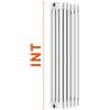EQUATION Termosifone in acciaio tubolare 4 colonne 6 elementi interasse 8350 mm EQUATION Comby Bianco